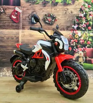 Sport Style Motorcycle With LED Wheels Red - ელექტრო მოტოციკლი