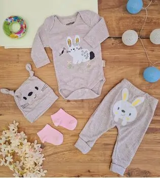 Baby Cute Rabbits Clothes Set საბავშვო ტანსაცმლის ნაკრები