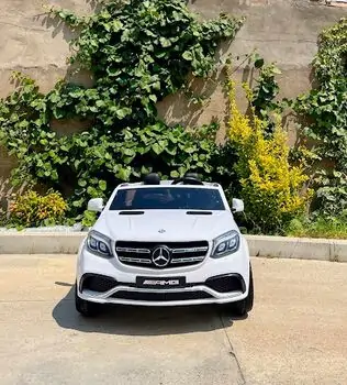 Mercedes Benz GLS White - ელექტრო მანქანა კაუჩუკის საბურავებით, 2 image