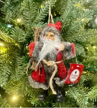 Christmas Decoration Santa 18 CM საახალწლო დეკორაცია სანტა