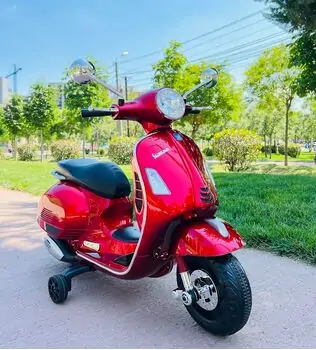 Vintage Vespa Painting Red - ელექტრო სკუტერი
