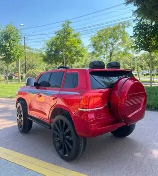 Toyota Electric Car Painting Red - ელექტრო მანქანა კაუჩუკის საბურავებით, 5 image