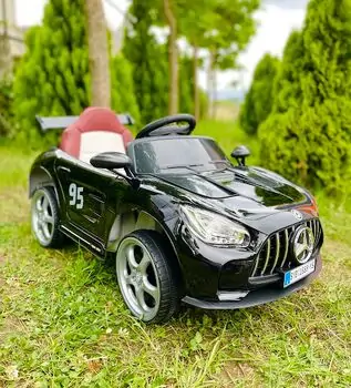 Mercedes-Benz 118 Black - ელექტრო მანქანა ტყავის სავარძლით