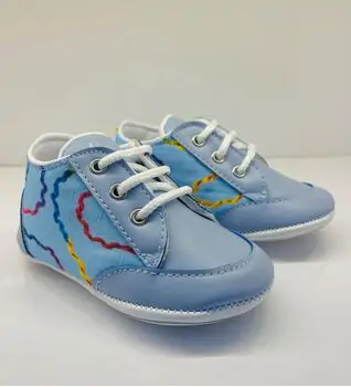 Papulin Baby Shoes 0-12 Months 4281 ჩვილის ფეხსაცმელი BLUE
