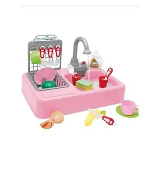 TOY SINK FOR KIDS MODERN LAVABO  საბავშვო სამზარეულოს ფუნქციური ნიჟარა, 4 image
