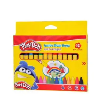 Play-Doh Crayon 12 Colours 11mm CR005 ცვილის ფერადი  ფანქრები