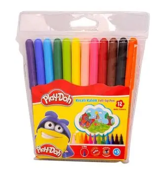 Play-Doh Felt-tip pen 12 Colours 2mm KE005 ფერადი ფლომასტერების ნაკრები