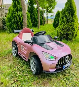 Mercedes-Benz 118 Pink  -  ელექტრო მანქანა ტყავის სავარძლით, 3 image