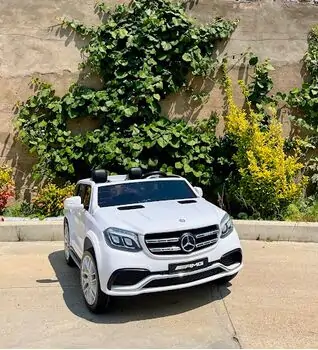 Mercedes Benz GLS White - ელექტრო მანქანა კაუჩუკის საბურავებით