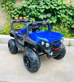 Mini Mitsubishi Jeep Blue - ელექტრო მანქანა კაუჩუკის საბურავებით