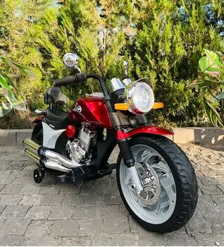 Electric Moto Harley Painted Red - ელექტრო მოტოციკლი, 2 image