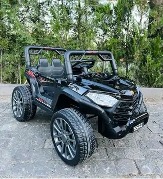 Electric Car Painting Black - ელექტრო მანქანა კაუჩუკის საბურავებით, 2 image