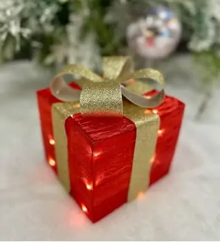 Small Gift Box With Lights -  საახალწლო სასაჩუქრე ყუთი განათებით, 2 image