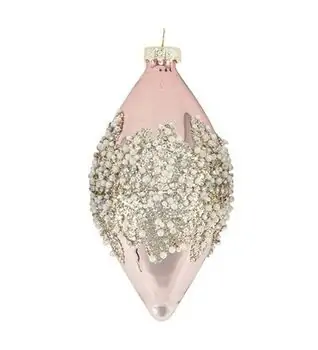 Glass Shiny Drop Hanging Decoration - ნაძვის ხის სათამაშო