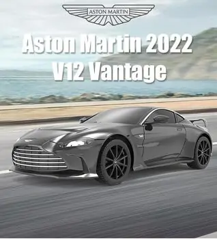 Remote Control Black Aston Martin V12 Car - სათამაშო დისტანციურად მართვადი ასტონ მარტინის შავი მანქანა, 5 image