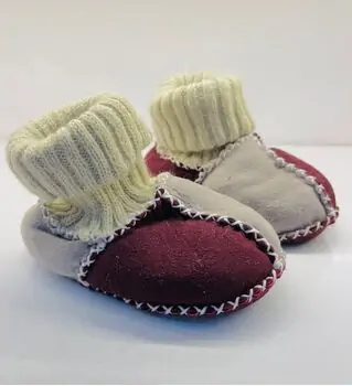 Papulin Baby Shoes 0-12 Months 8018 ჩვილის ფეხსაცმელი DARK RED