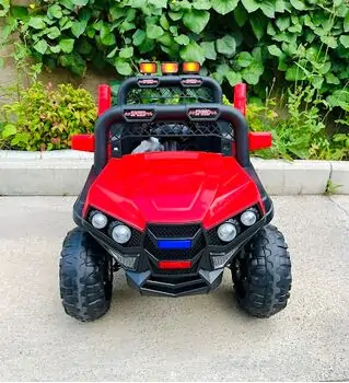 Mini Mitsubishi Jeep Red - ელექტრო მანქანა კაუჩუკის საბურავებით, 2 image