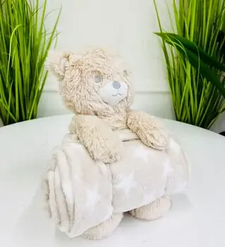 Koopman Fluffy Bear And Blanket - რბილი სათამაშო დათვი და პლედი, 2 image