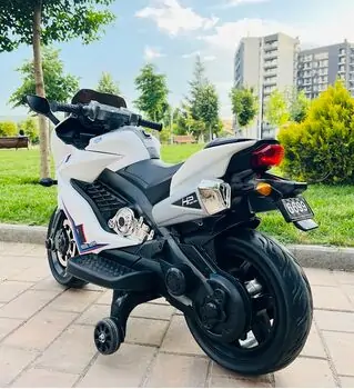 Super Moto White - ელექტრო მოტოციკლი კაუჩუკის საბურავებით, 5 image