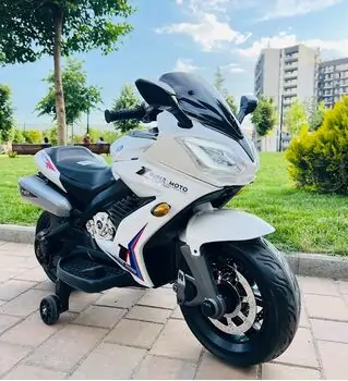 Super Moto White - ელექტრო მოტოციკლი კაუჩუკის საბურავებით, 2 image