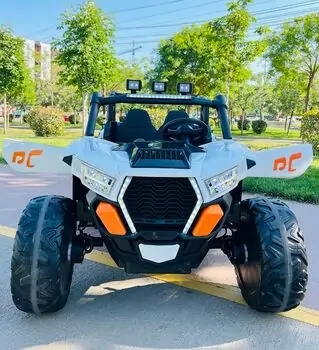 RC Super Electric Car White - ელექტრო მანქანა ტყავის სავარძლით და კაუჩუკის საბურავებით, 3 image