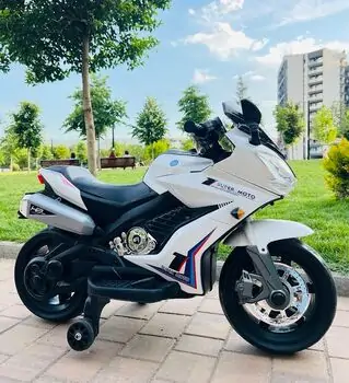 Super Moto White - ელექტრო მოტოციკლი კაუჩუკის საბურავებით, 4 image