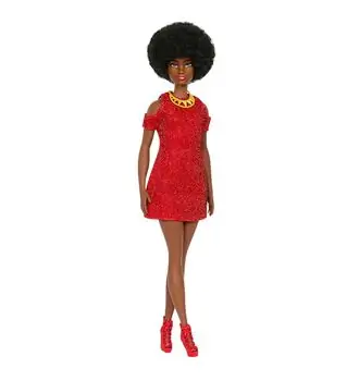 Barbie Doll Fashionista With Natural Black Hair - ბარბის თოჯინა