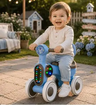 Ride On Car GlowTrike Blue - საბავშვო გადასაჯდომი მანქანა
