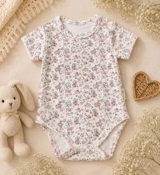 Tiny Blossom Bodysuit Pink - ჩვილის ბოდე