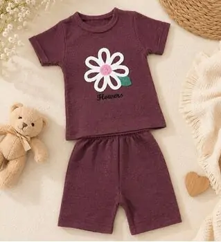 Flower 2 In 1 Set Burgundy - საბავშვო ორეული