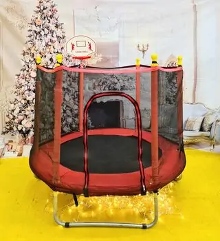 METAL & PLASTIC TRAMPOLINE 140cm Red - ბატუტი