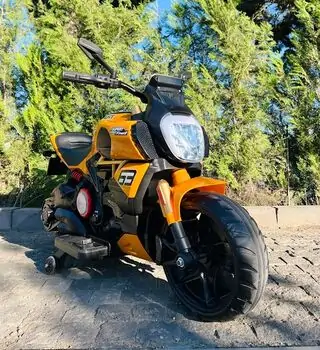 Motorcycle Ducati Yellow - ელექტრო მოტოციკლი კაუჩუკის საბურავებით, 2 image