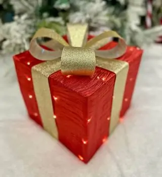 Medium Gift Box With Lights -  საახალწლო სასაჩუქრე ყუთი განათებით, 2 image