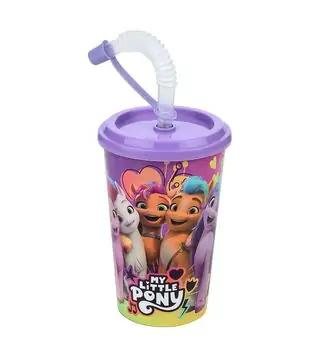 Tuffex My Little Ponny Cup With Cover And Pipette - საბავშვო ჭიქა