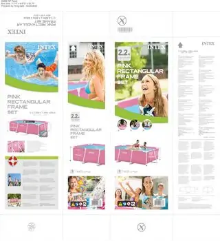 Intex 28266NP Pink Rectangular Frame Pool - კარკასული აუზი, 8 image