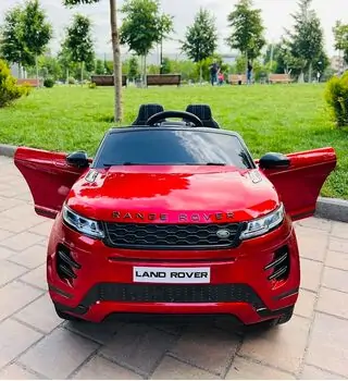 Land Rover BO Range Rover Evoque painting red - ელექტრო მანქანა კაუჩუკის საბურავებით და ტყავის სავარძლით, 3 image