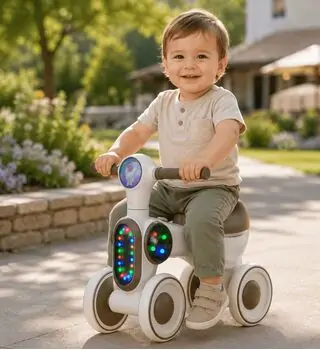 Ride On Car GlowTrike Coffee - საბავშვო გადასაჯდომი მანქანა