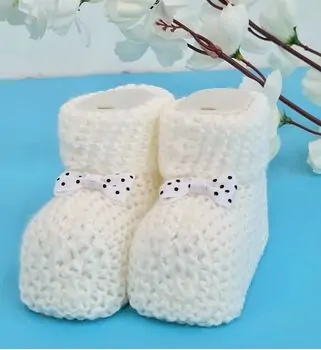 Baby Knitted Socks 4022 BABYMY საბავშვო წინდები WHITE, 2 image