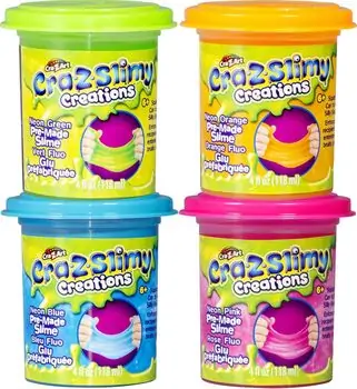 Cra Z Art Slimy Neon! 2 Pack PDQ სათამაშო ნეონის ტყლარწის ნაკრები