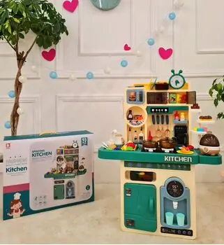 Multifunctional Spraying Kitchen Set Green - ფუნქცური საბავშვო სამზარეულო