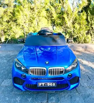 BMW X6 Electric Car Painted Blue - ელექტრო მანქანა კაუჩუკის საბურავებით, 3 image