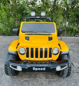 Super Car Speed Yellow - ელექტრო მანქანა კაუჩუკის საბურავებით, 3 image
