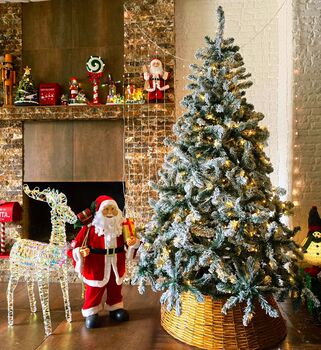 Christmas Tree With Lights 210 CM Snow-Covered საახალწლო ნაძვის ხე დათოვლილი ტოტებით და განათებით, 2 image