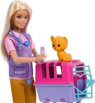 Barbie Animal Rescue with Blonde Doll and Accessories - ბარბის თოჯინა აქსესუარებით, 4 image