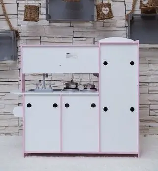 Toy Wooden Kitchen For Real Chef TX1319 Pink ხის სათამაშო სამზარეულო, 12 image