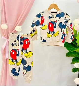 Mickey Mouse Set MURATBABY Beige 7511 საბავშვო ტანსაცმლის ნაკრები