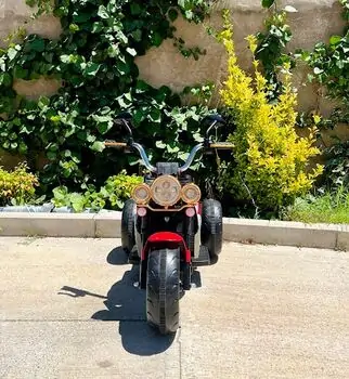Vintage Moto Red - ელექტრო მოტოციკლი ტყავის სავარძლით, 7 image