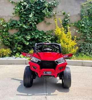 Mitsubishi Jeep Painting Red - ელექტრო მანქანა კაუჩუკის საბურავებით, 4 image