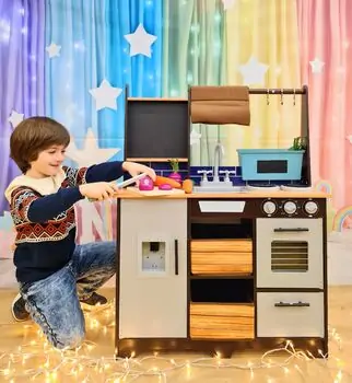 Moni Wooden kitchen Toskana - ხის სათამაშო სამზარეულო, 8 image