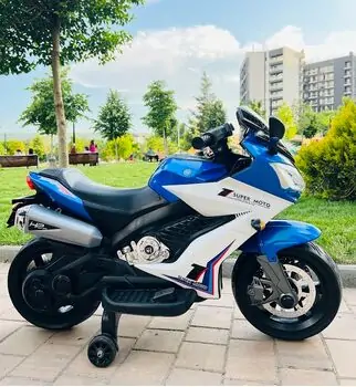 Super Moto Blue - ელექტრო მოტოციკლი კაუჩუკის საბურავებით, 4 image